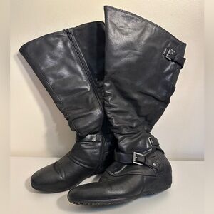 Black Women's Full Calf Boots